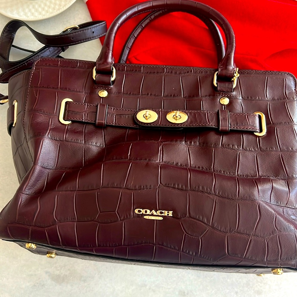 Beautiful crock coach bag